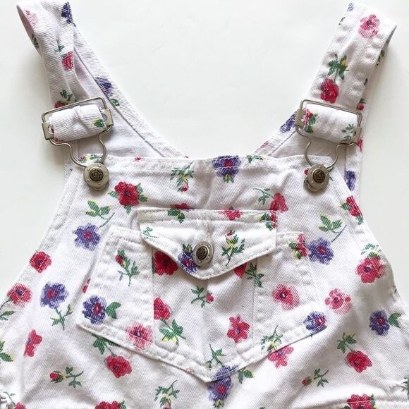 Vintage Alley Cat sports club denim shortalls 6X - Picture 2 of 7